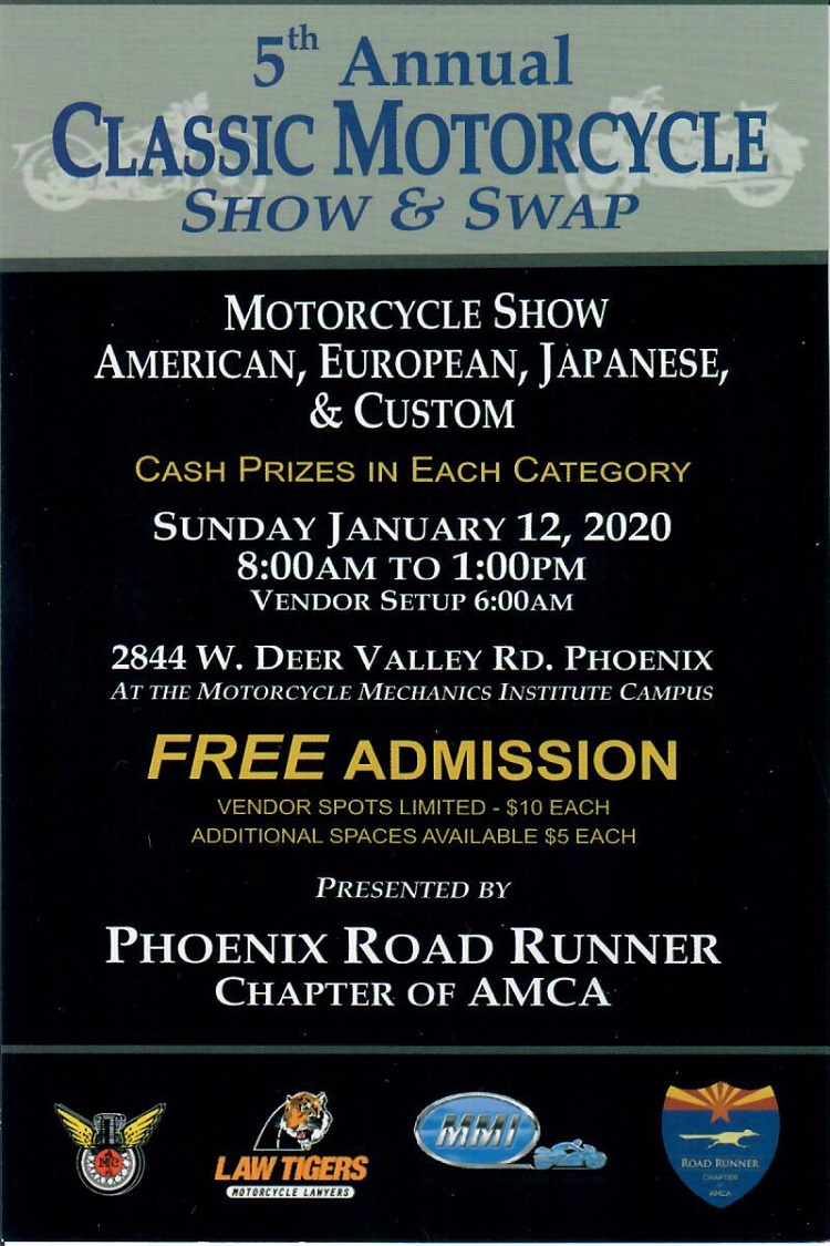 Classic Motorcycle Show and Swap Meet 2020 in Phoenix, Arizona