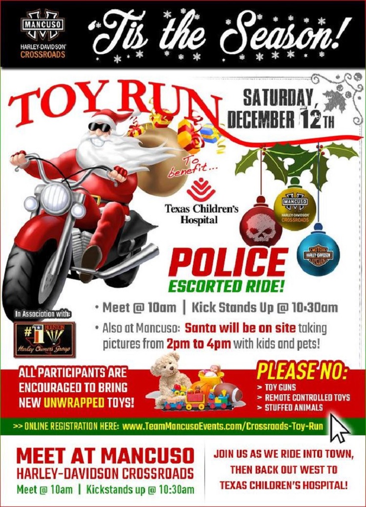 Annual Toy Run Houston Texas Lets Ride
