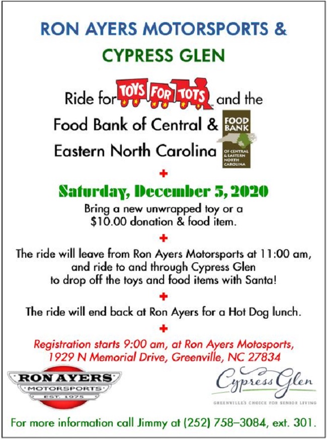 Toys for Tots Ride Greenville, North Carolina Lets Ride