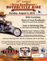 Annual Texas Roadhouse Motorcycle Ride