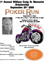 Annual William Craig Sr Memorial Scholarship Poker Run