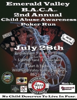Emerald Valley B.A.C.A. Annual Child Abuse Awareness Poker Run