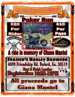 Poker Run in Memory of Chase Mantel