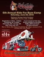 Red Knights IL 23 6th Annual Ride for Burn Camp